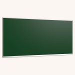 Langwandtafel, Stahlemaille grün, mit Kreideablage, 120x250 cm HxB 